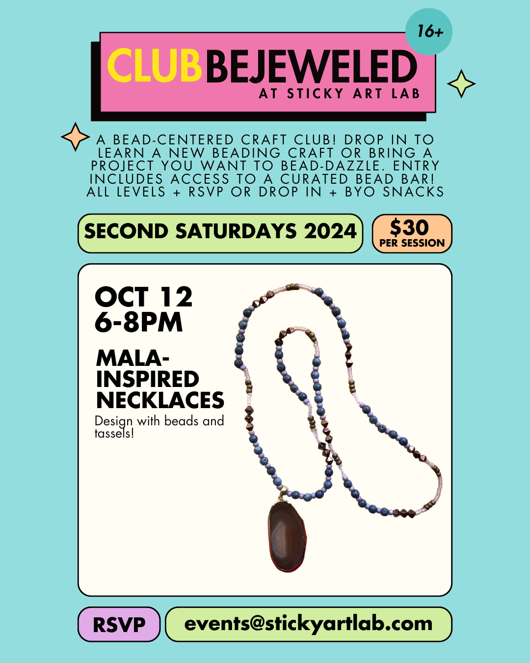 Club Bejeweled (16+ Jewelry Craft Club) – October 2024